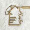 Familie Namensschild | Personalisierbares Geschenk zum Einzug - LaserArt Germany