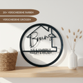 Familienschild aus Holz personalisiert | Türkranz & Wanddeko für Zuhause - LaserArt Germany