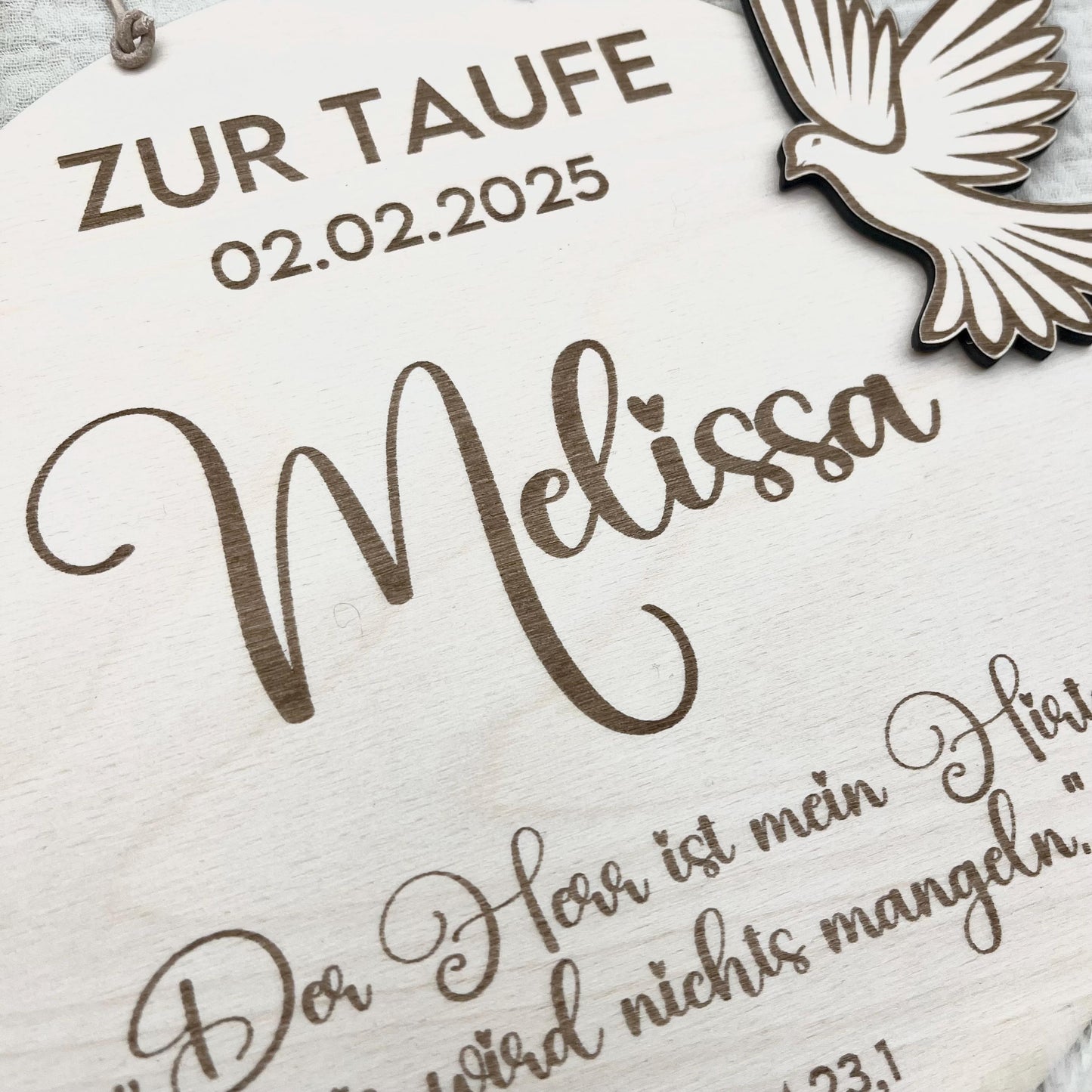 Tauf Geschenk mit Name, Taufdatum Taufspruch, individuelles Geschenk zur Taufe, Geburt fßr Junge Mädchen Eltern Taube Taufpate