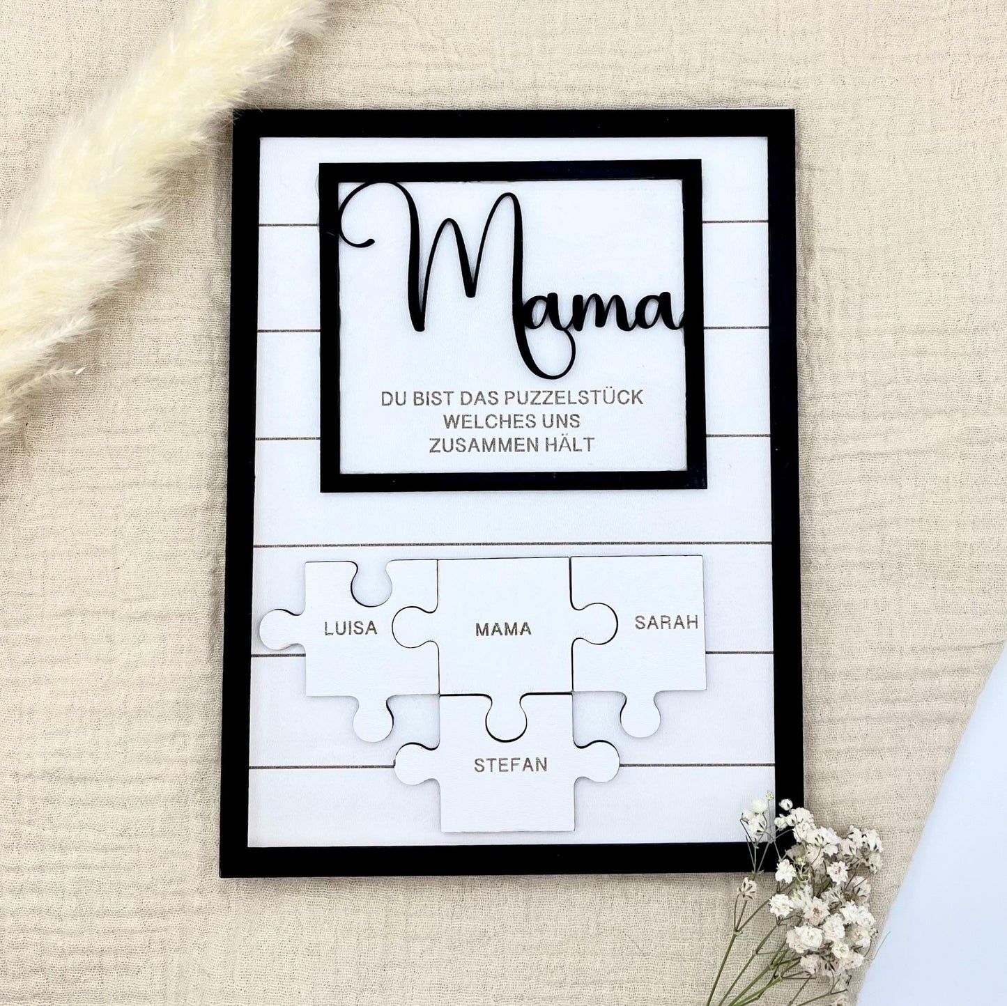 Personalisiertes Puzzle Mama – Geschenkidee Muttertag, Geburtstag & Familie
