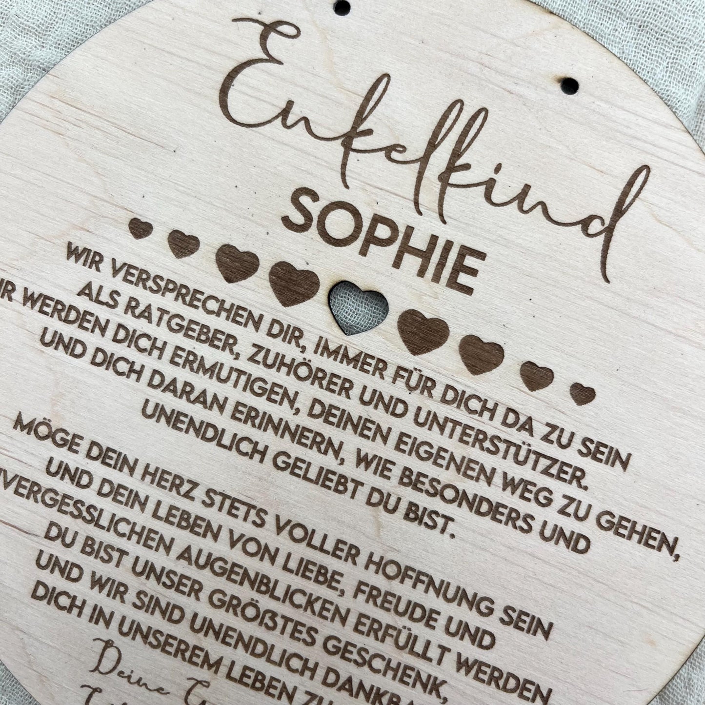 Taufgeschenk Enkelkind Personalisiertes Holz Taufschild mit Name Datum und Spruch Geschenk Oma Opa