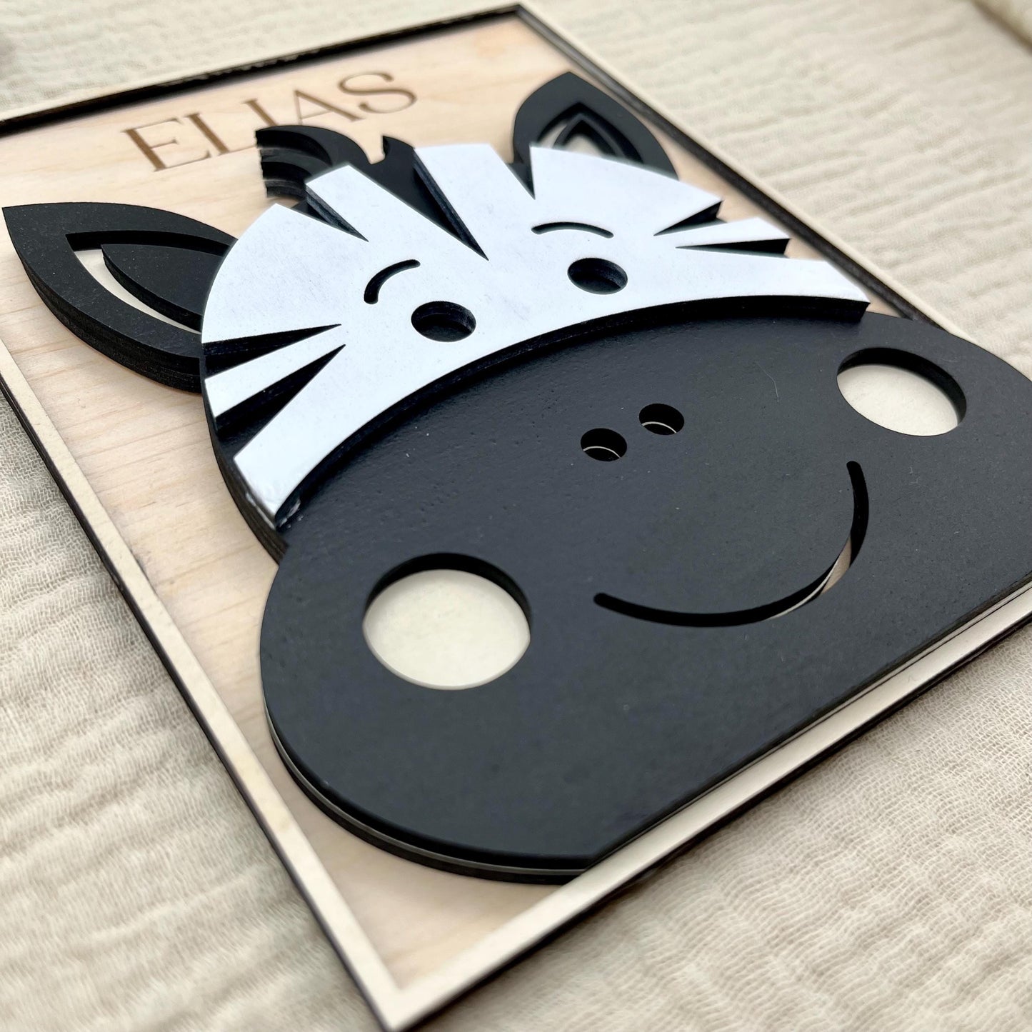 Türschild Namensschild aus Holz – personalisierte Kinderzimmer Deko
