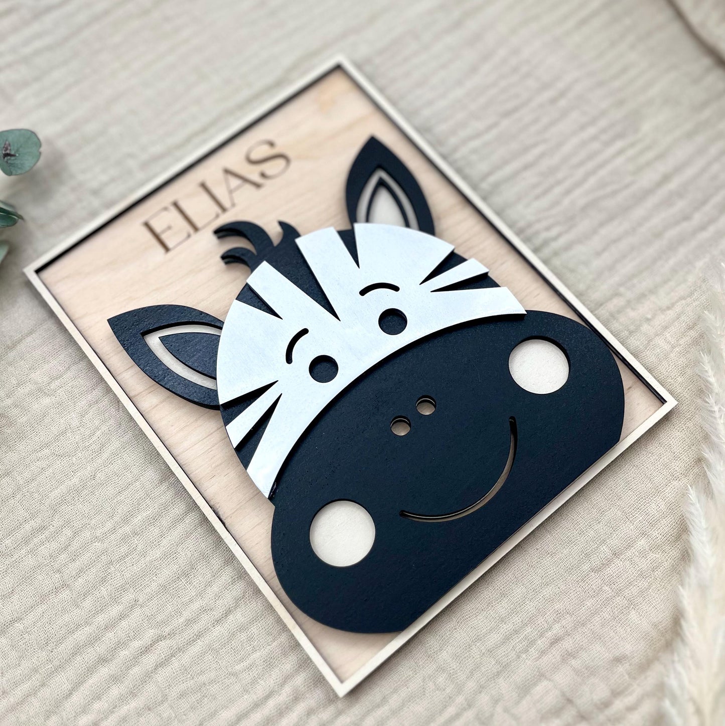 Türschild Namensschild aus Holz – personalisierte Kinderzimmer Deko