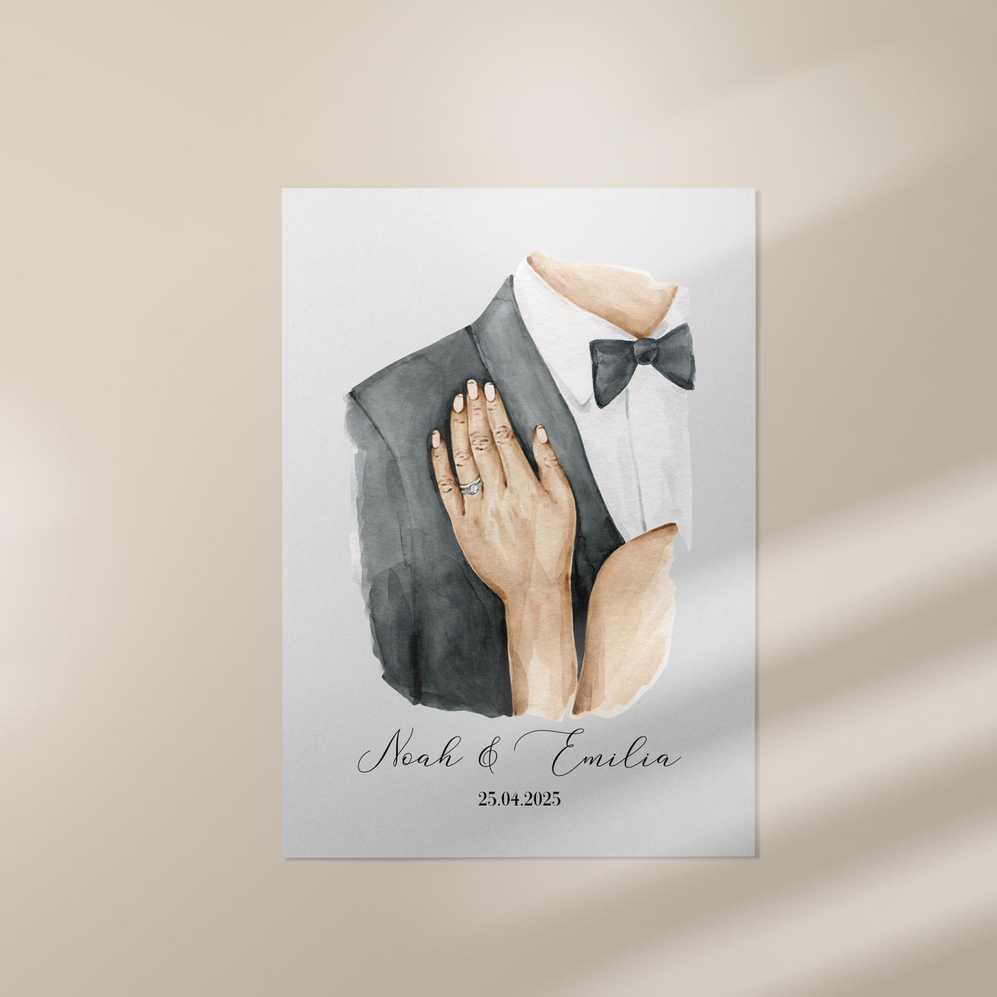 Personalisiertes Poster, Hochzeitsgeschenk Namen Datum, Hochzeitsbild Brautpaar, Jahrestag Valentinstag Hochzeitstag Paare Geschenkidee