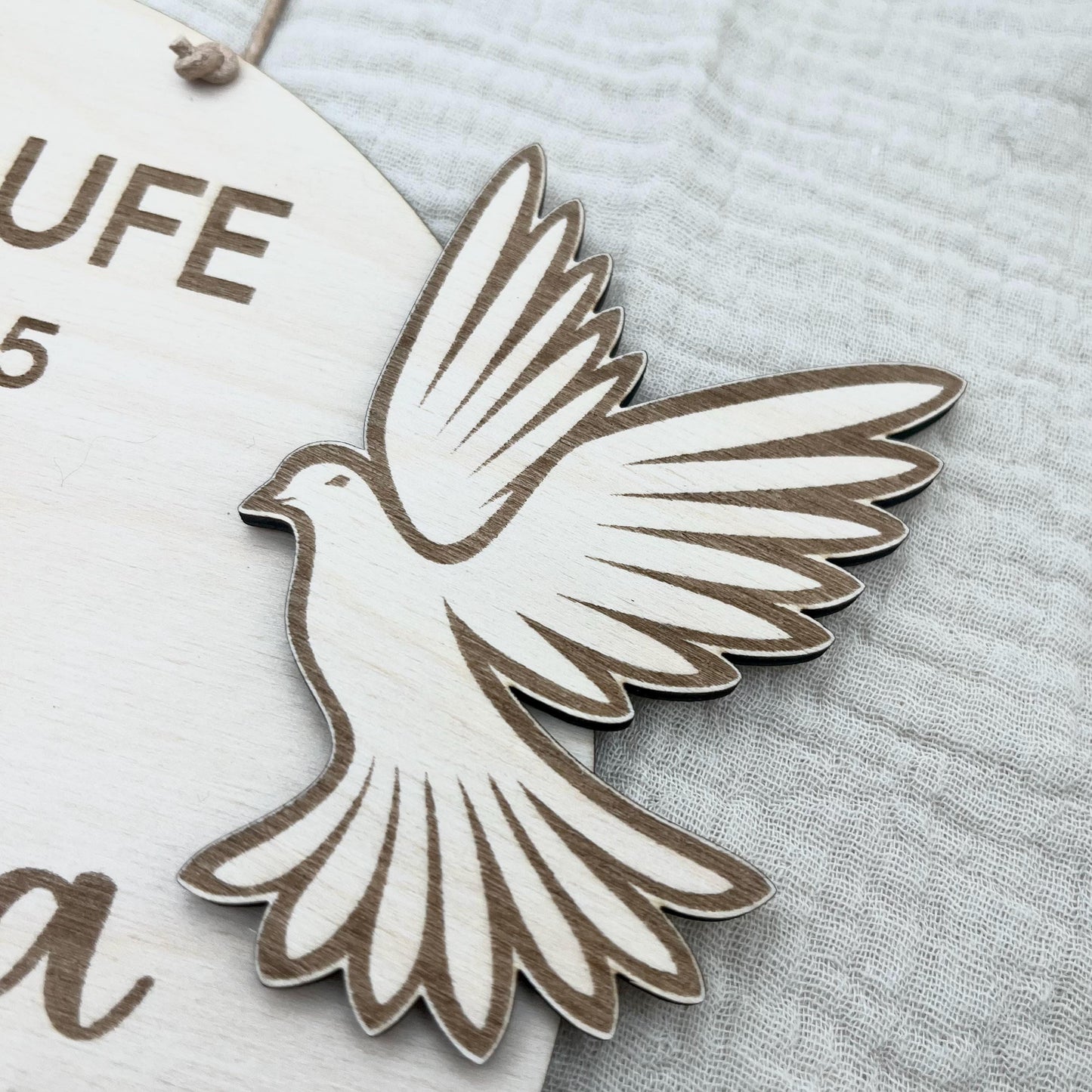 Tauf Geschenk mit Name, Taufdatum Taufspruch, individuelles Geschenk zur Taufe, Geburt fßr Junge Mädchen Eltern Taube Taufpate