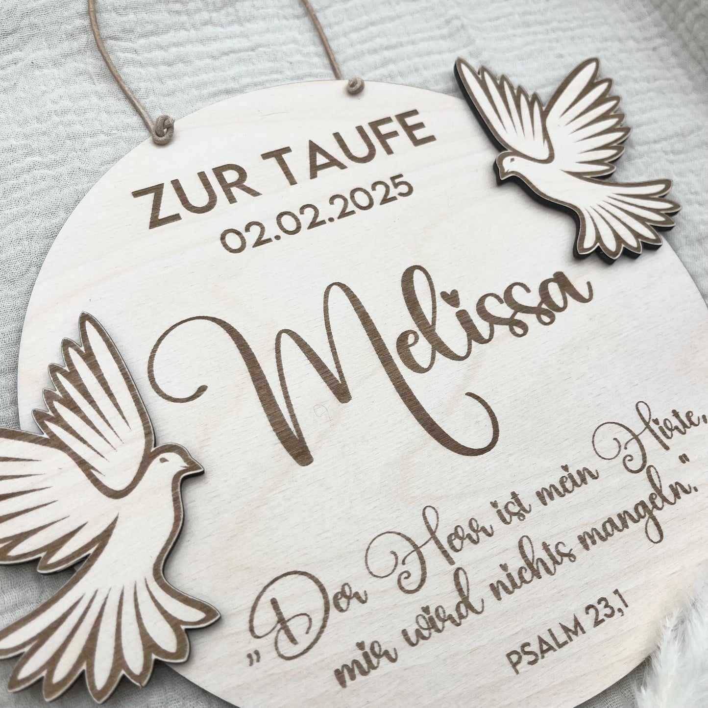 Tauf Geschenk mit Name, Taufdatum Taufspruch, individuelles Geschenk zur Taufe, Geburt fßr Junge Mädchen Eltern Taube Taufpate