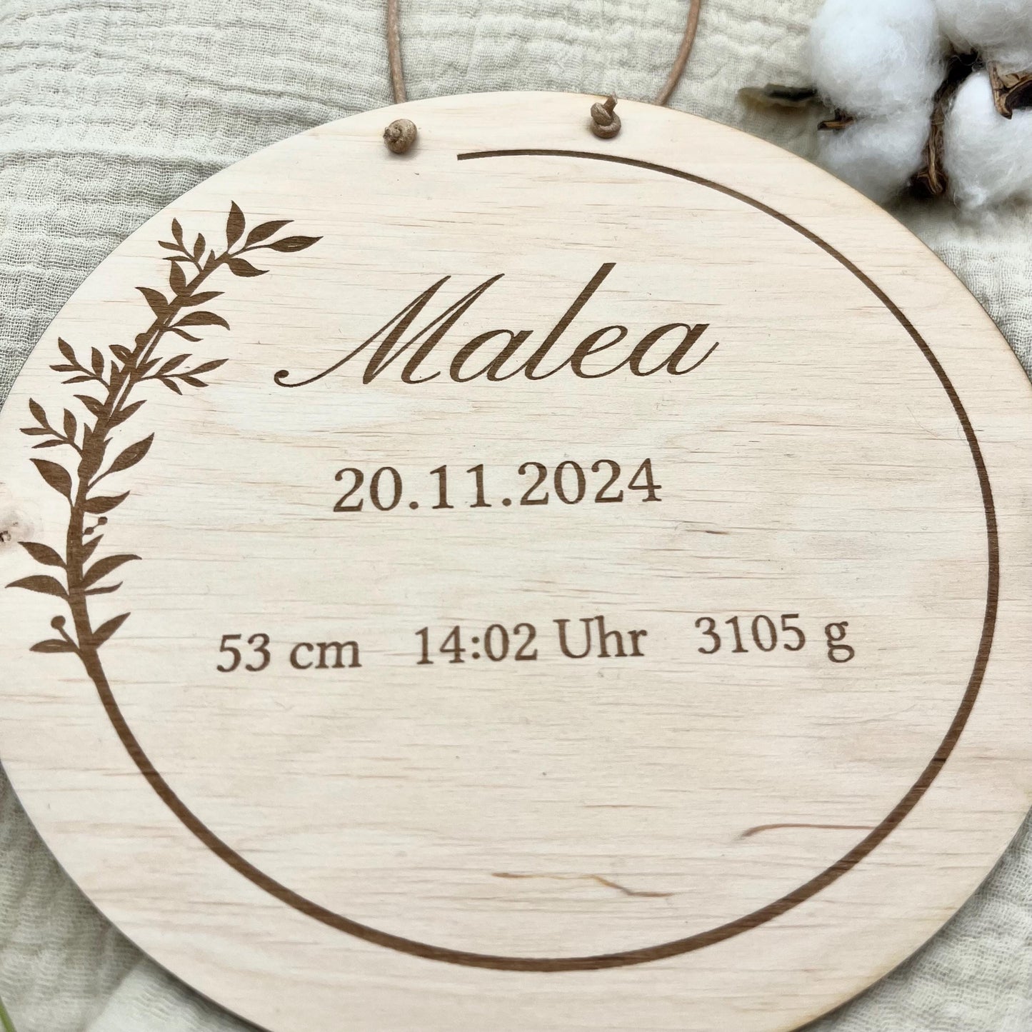 Personalisiertes Geburtsschild Geburt Geschenkidee Gravur mit Geburtsdaten Geschenk Geburt, Taufe, Schwangerschaft, Babyzimmer Deko