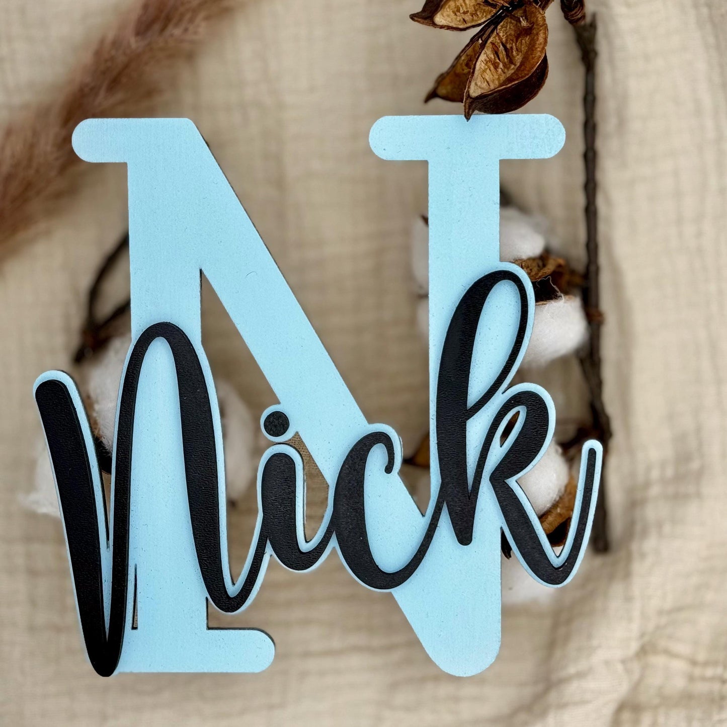 Namensschild aus Holz personalisiert – Geschenk zum Kindergeburtstag & Kinderzimmer