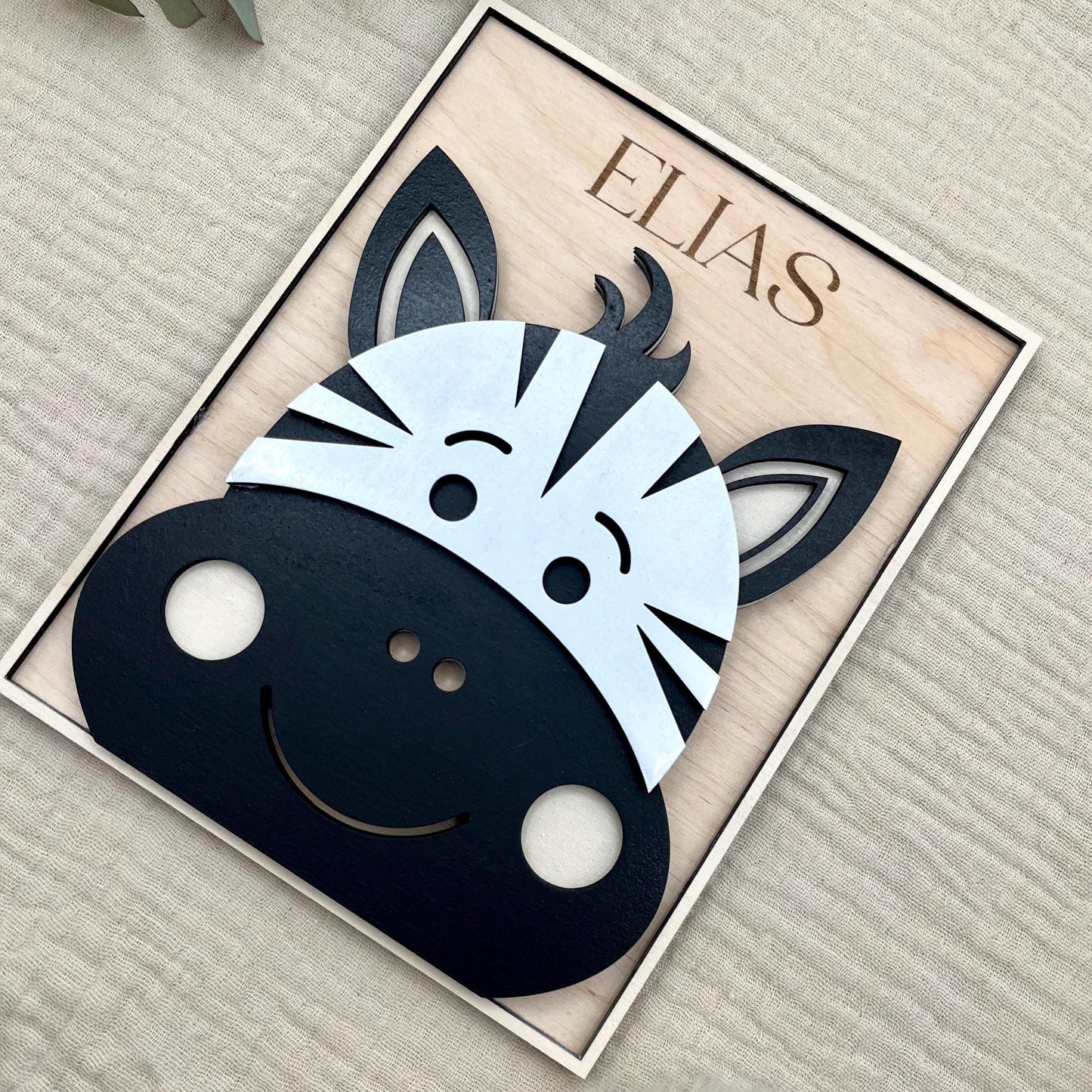 Türschild Namensschild aus Holz – personalisierte Kinderzimmer Deko