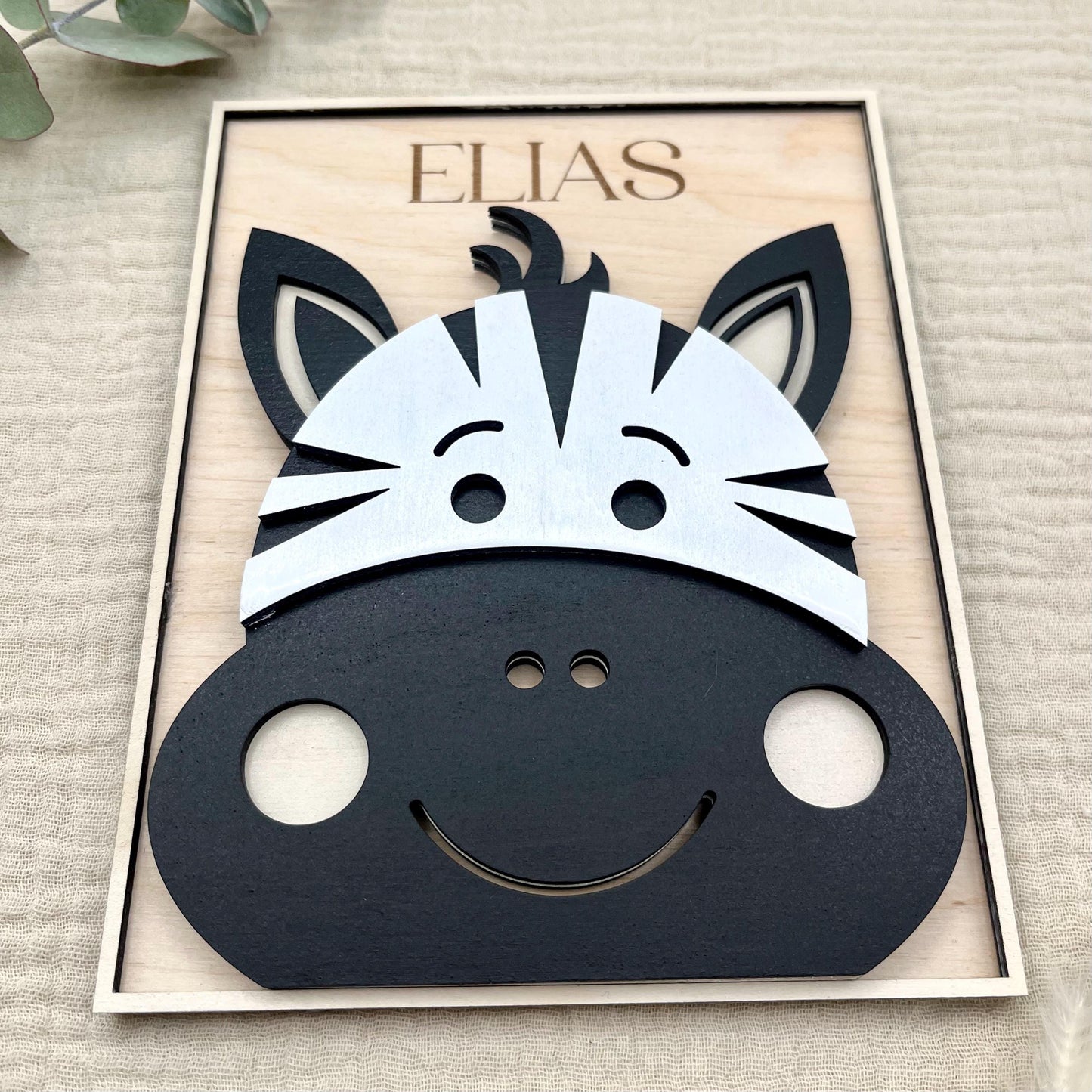 Türschild Namensschild aus Holz – personalisierte Kinderzimmer Deko