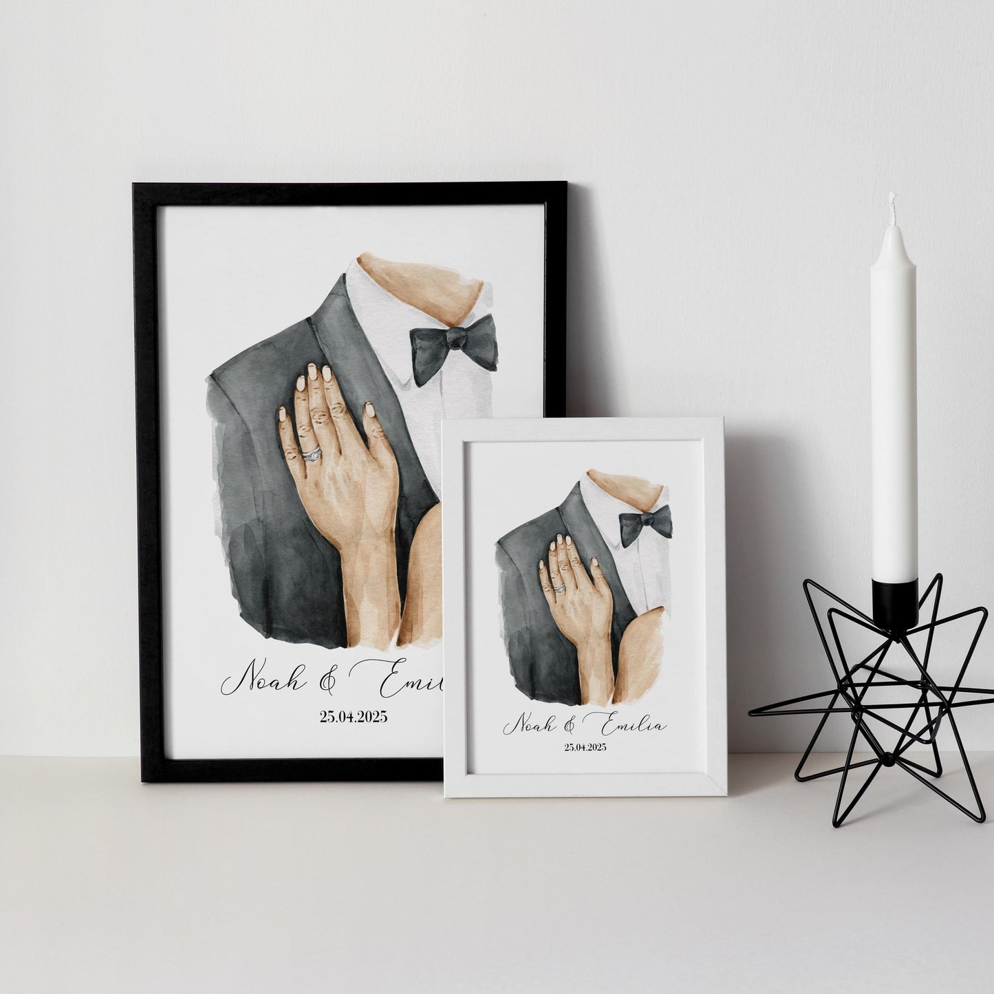 Personalisiertes Poster, Hochzeitsgeschenk Namen Datum, Hochzeitsbild Brautpaar, Jahrestag Valentinstag Hochzeitstag Paare Geschenkidee