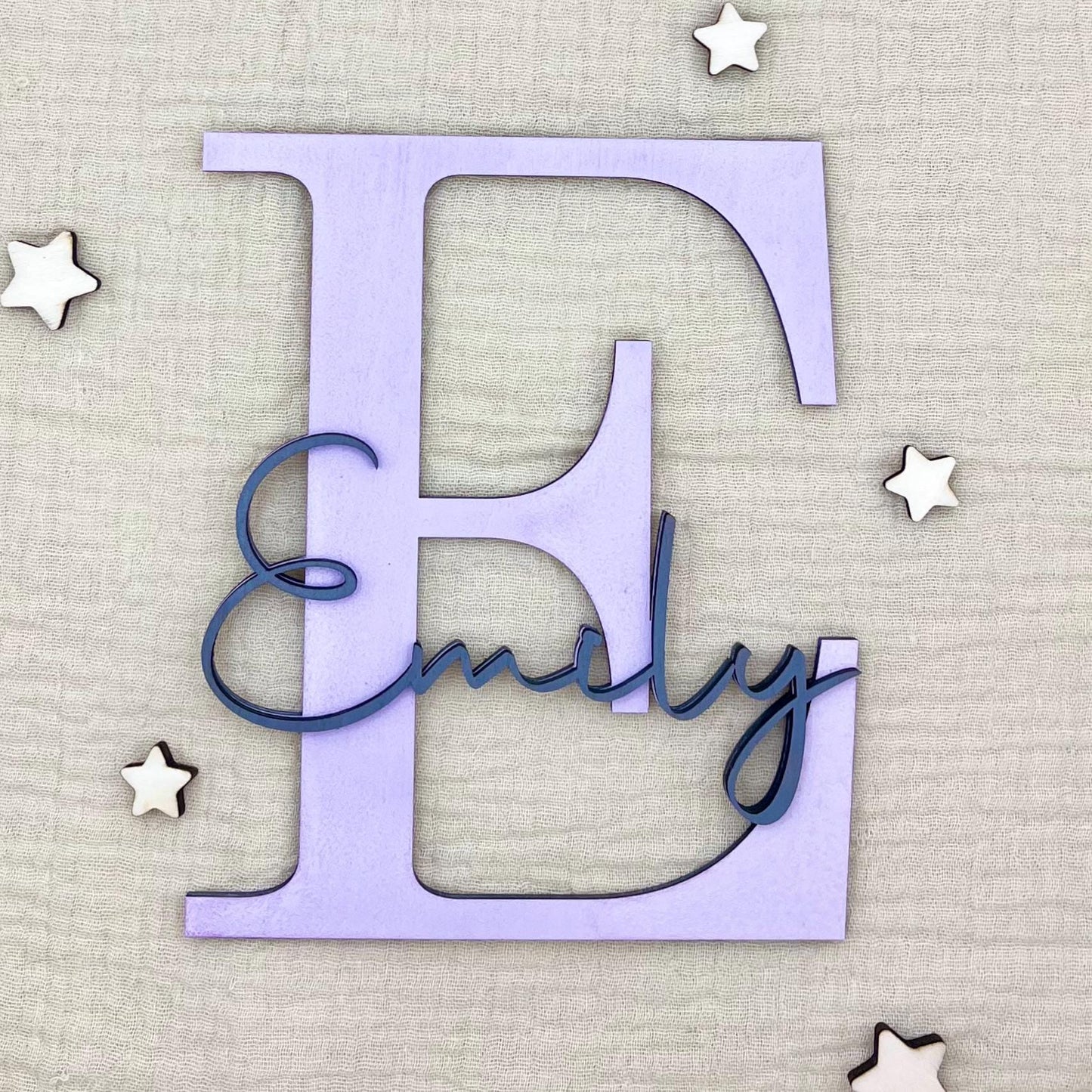 Namensschild aus Holz personalisiert Türschild Kinderzimmer Babyzimmer | Geschenk zur Geburt & Taufe | Deko Holz Namensschild