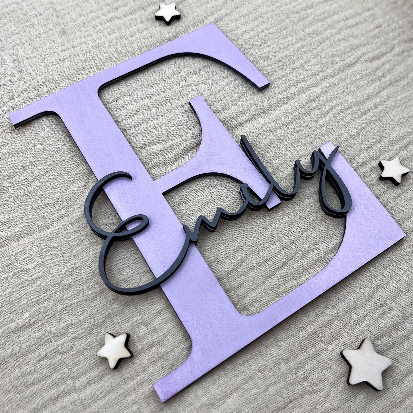 Namensschild aus Holz personalisiert Türschild Kinderzimmer Babyzimmer | Geschenk zur Geburt & Taufe | Deko Holz Namensschild