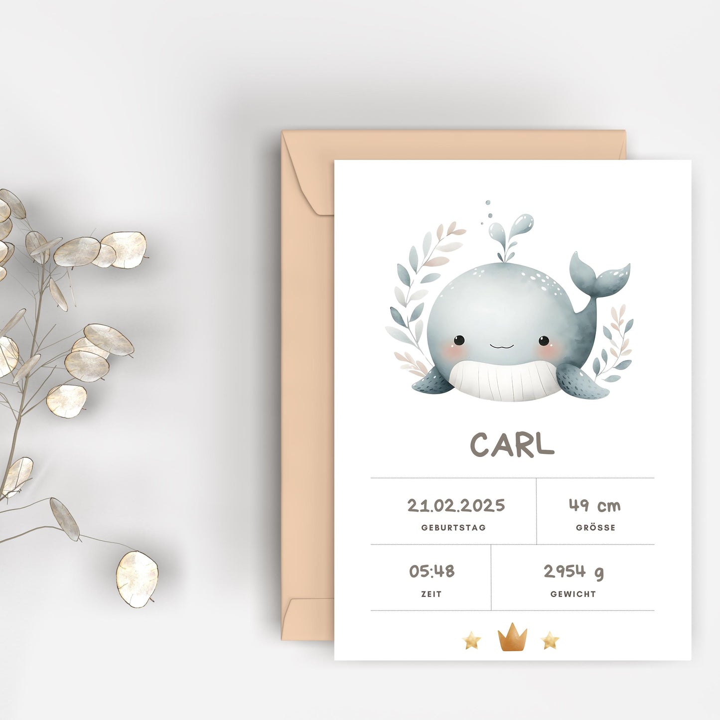 Geburt Poster Junge oder Mädchen personalisiertes Babybild mit Namen, Geburtsdaten & mehr | Geschenk zur Geburt, Taufe Babyparty