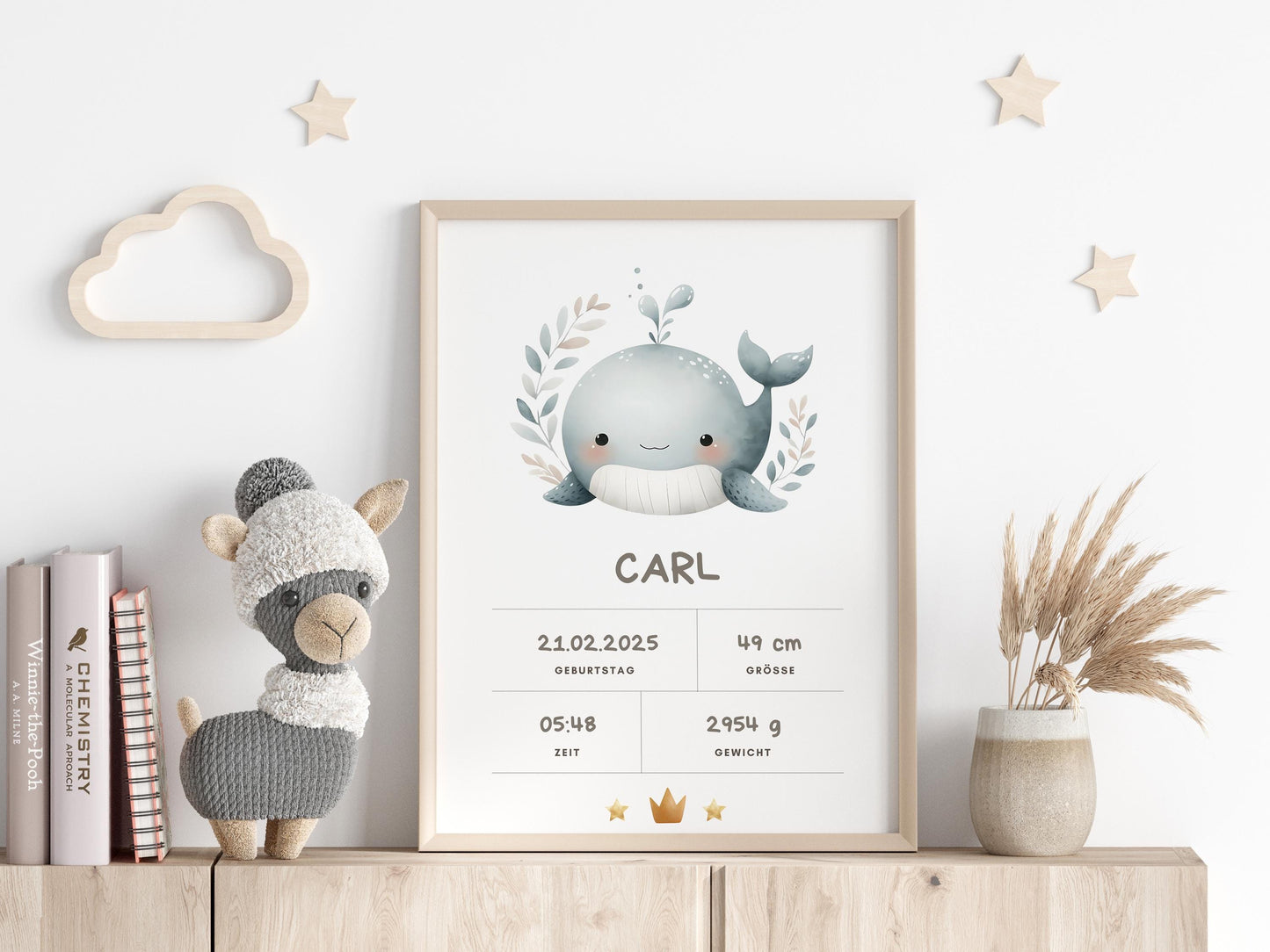 Geburt Poster Junge oder Mädchen personalisiertes Babybild mit Namen, Geburtsdaten & mehr | Geschenk zur Geburt, Taufe Babyparty