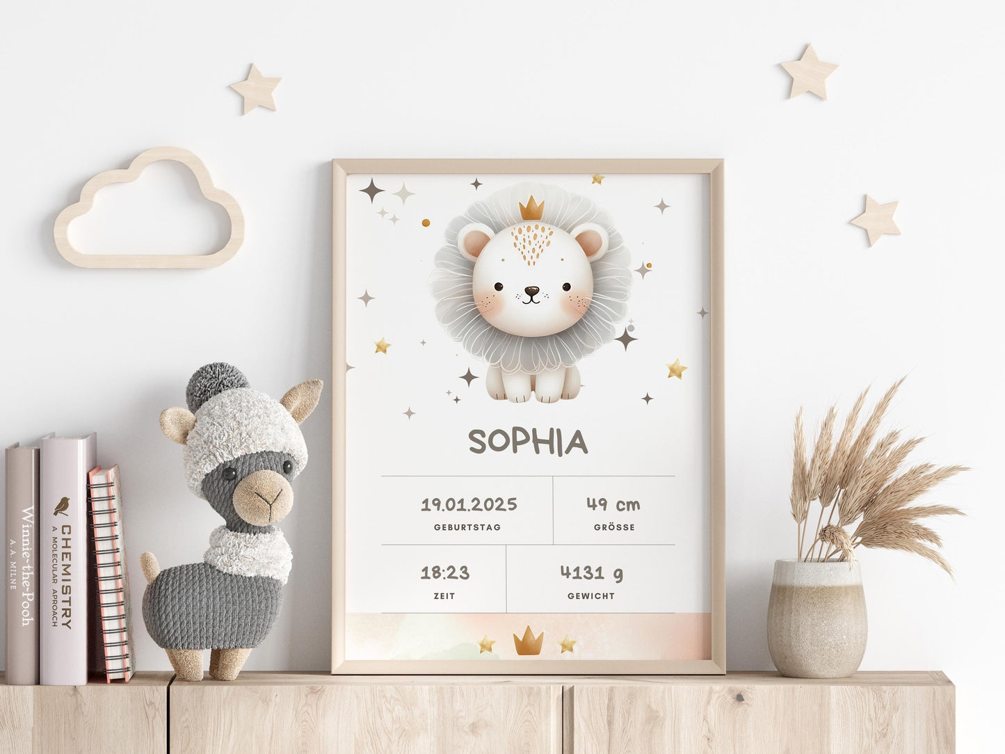 Geburtsposter Erinnerung an den ersten Tag personalisiertes Poster für Jungen & Mädchen | Geschenkidee Babyzimmer mit Namen Geburtsdaten