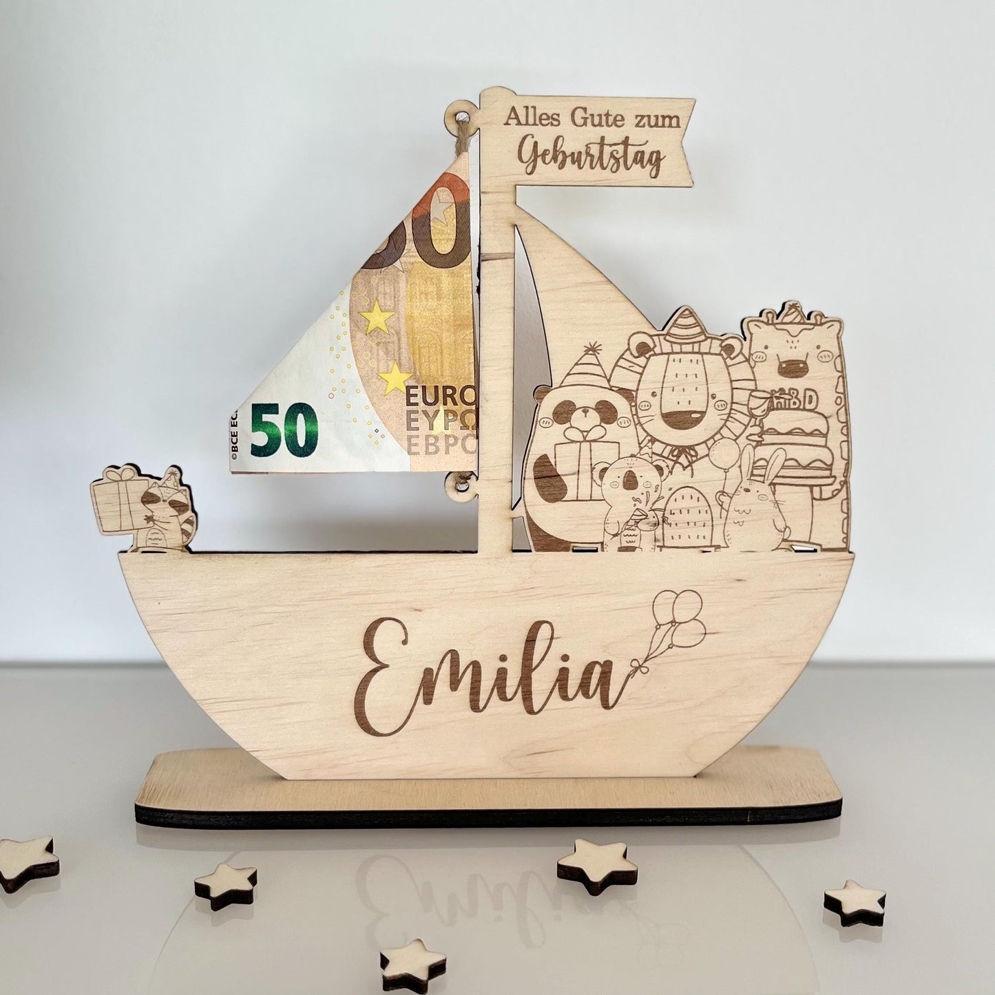Personalisiertes Geldgeschenk Geburtstag Taufe, Kommunion, Konfirmation personalisiert mit Namen & Anlass Geld verschenken Geschenkidee