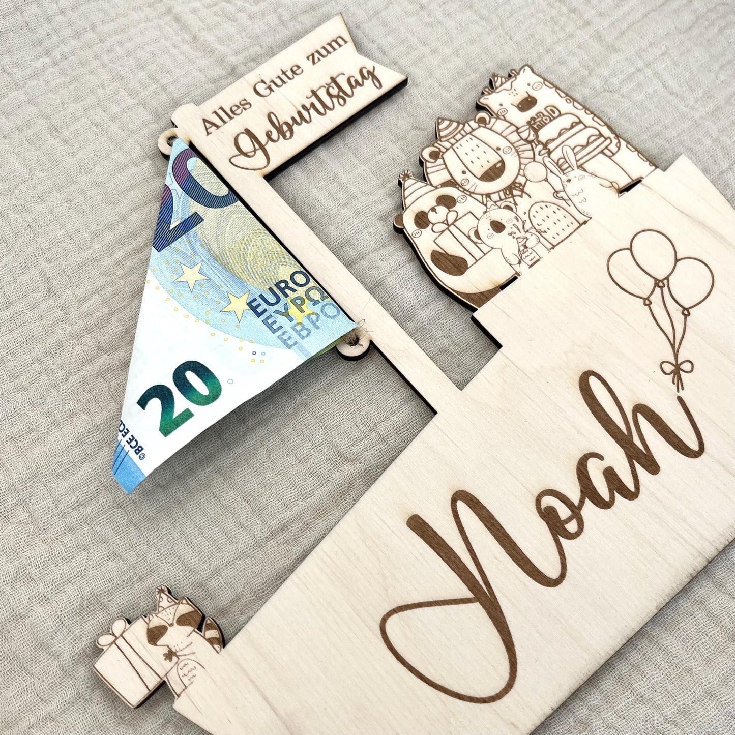 Personalisierte Geschenkidee Geburtstag Geldgeschenk Taufe, Kommunion, Konfirmation personalisiert mit Namen & Anlass Geld verschenken