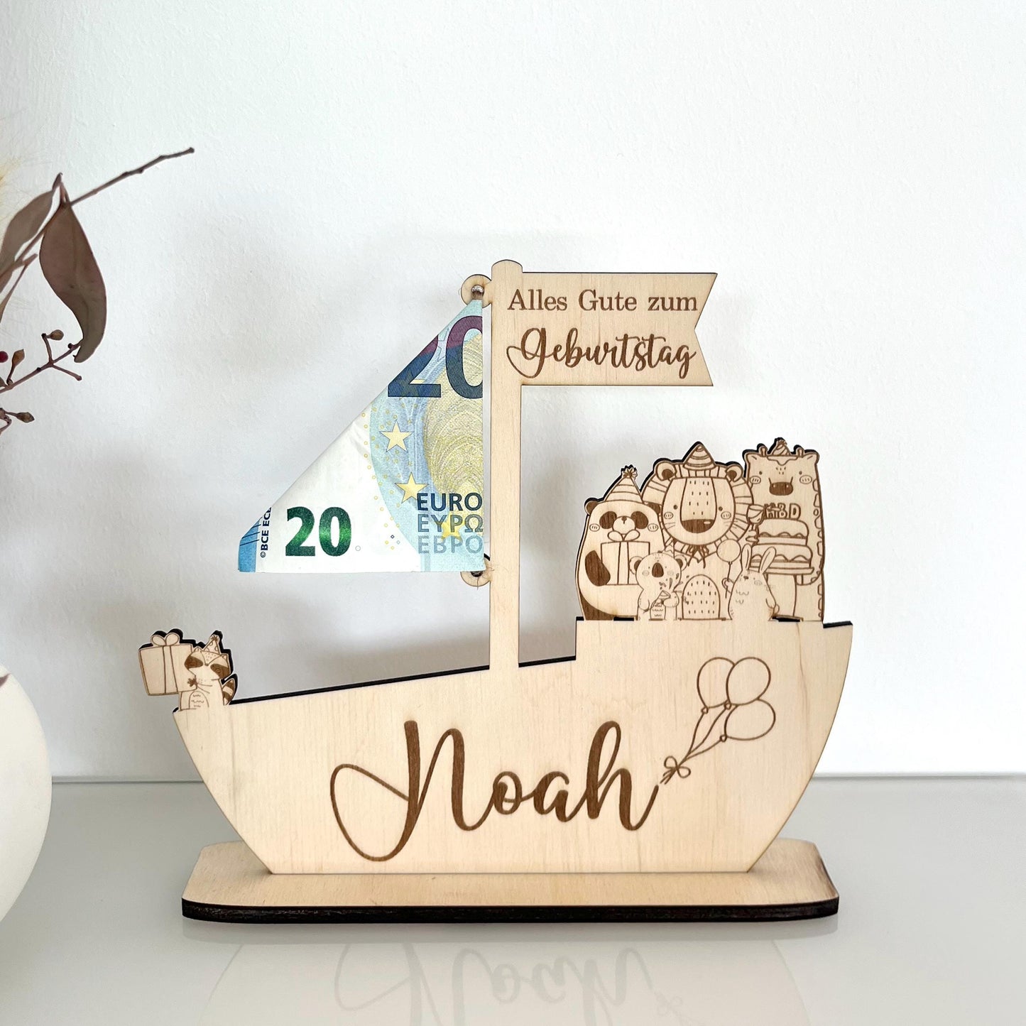 Personalisierte Geschenkidee Geburtstag Geldgeschenk Taufe, Kommunion, Konfirmation personalisiert mit Namen & Anlass Geld verschenken
