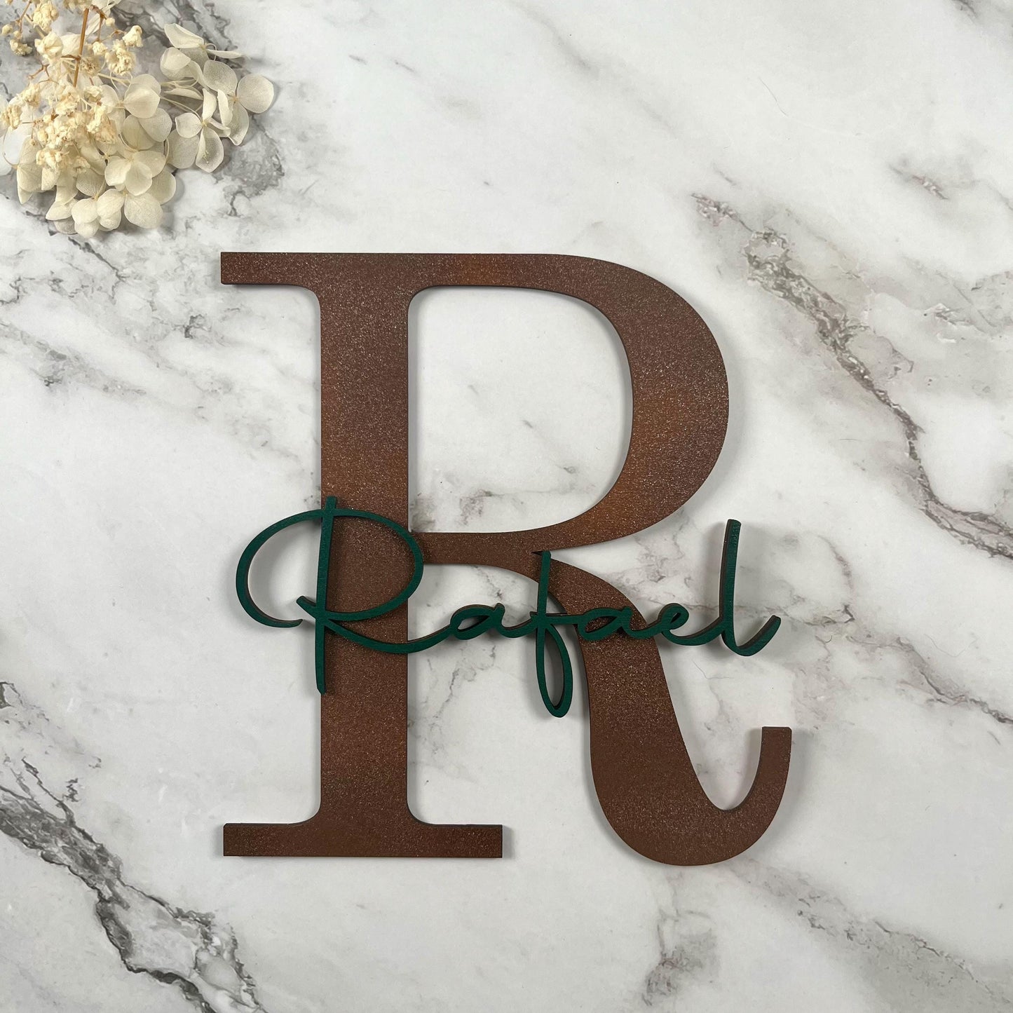 Namensschild aus Holz personalisiert Türschild Kinderzimmer Babyzimmer | Geschenk zur Geburt & Taufe | Deko Holz Namensschild