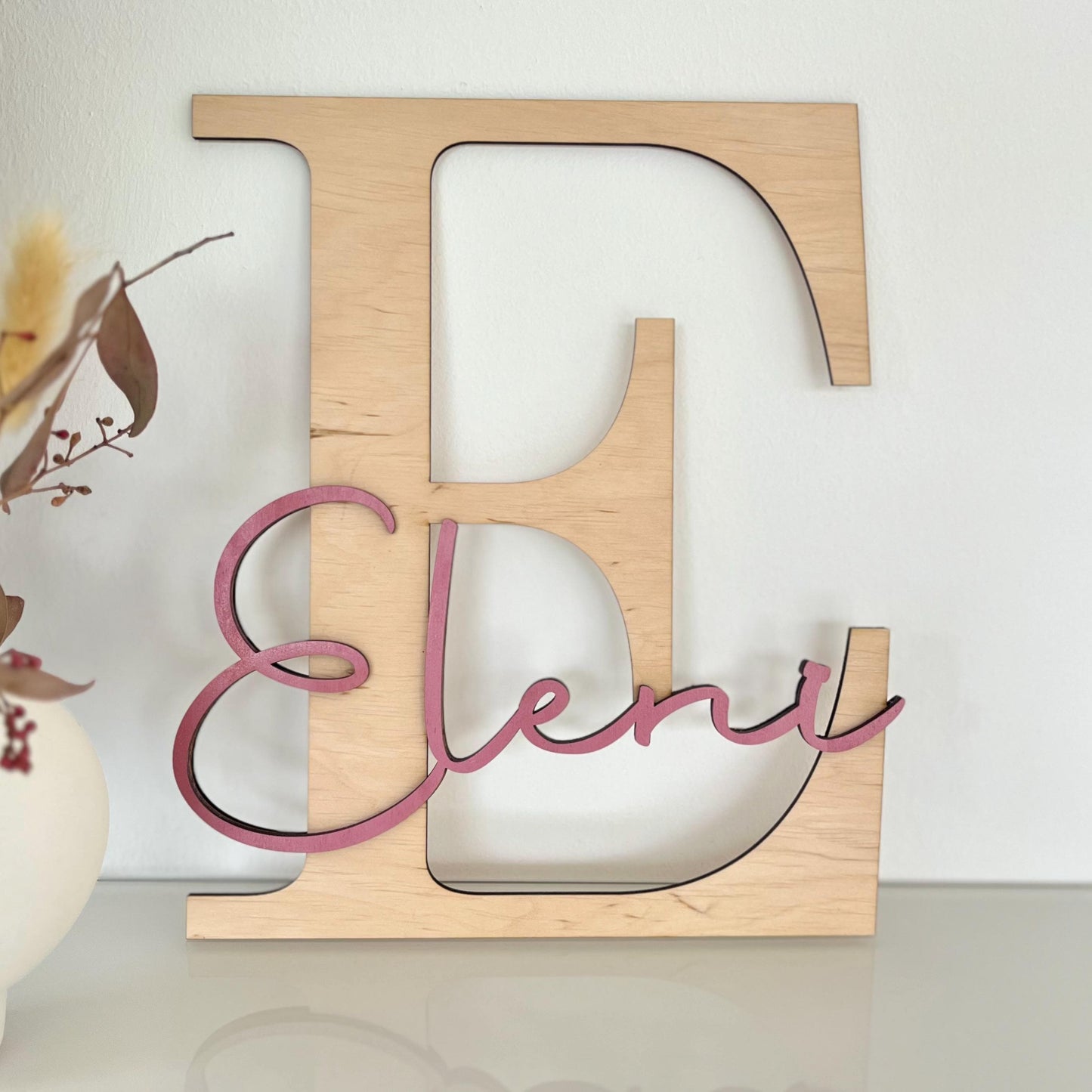 Geschenkidee Geburt & Taufe personalisiert Deko Kinderzimmer Babyzimmer | Geschenkidee Babyparty | Individuelles Namensschild Holz