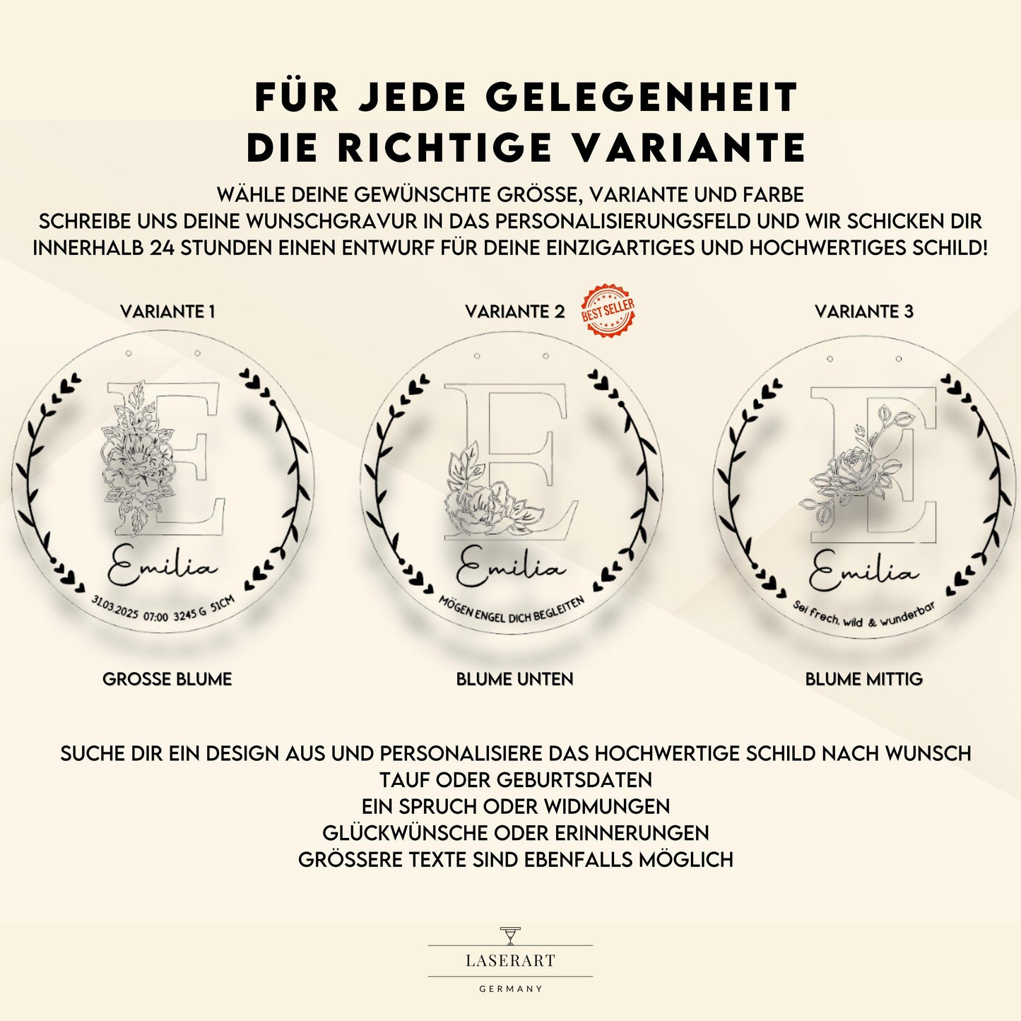 Geburtsschild Namensschild Baby personalisiertes Holzschild mit Name und Geburtsdaten, Taufgeschenk, Babyzimmer Geschenk