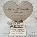 Personalisierte Geldgeschenk Herzplatte aus Holz – Hochzeitsgeschenk & Erinnerung - LaserArt Germany