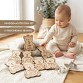 Baby Meilensteine aus Holz personalisiert | Waldtiere & Bär - LaserArt Germany