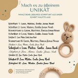 Baby - Rassel Hase Modern | personalisiert - LaserArt Germany