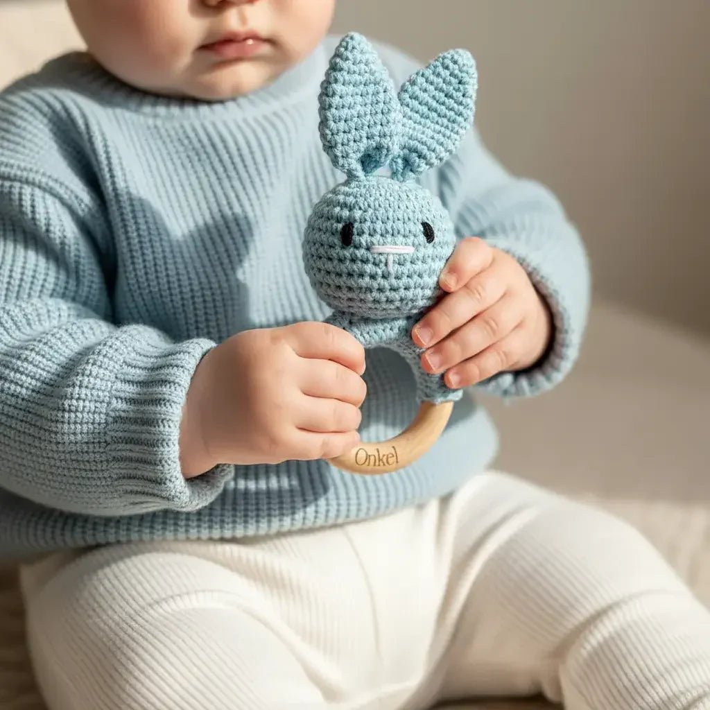 Baby Rassel Baby-Rassel Hase | LaserArt Germany