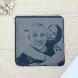 Bild auf Schiefer Untersetzer Porträt vom Foto | Handgemachtes Geschenk - LaserArt Germany