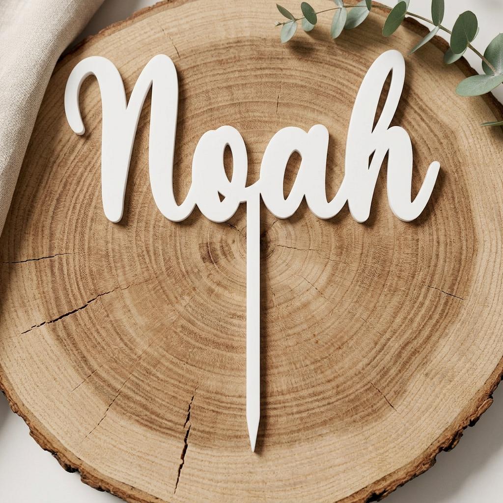 Cake Topper aus Acryl personalisiert | Geburtstag & Hochzeit - LaserArt Germany