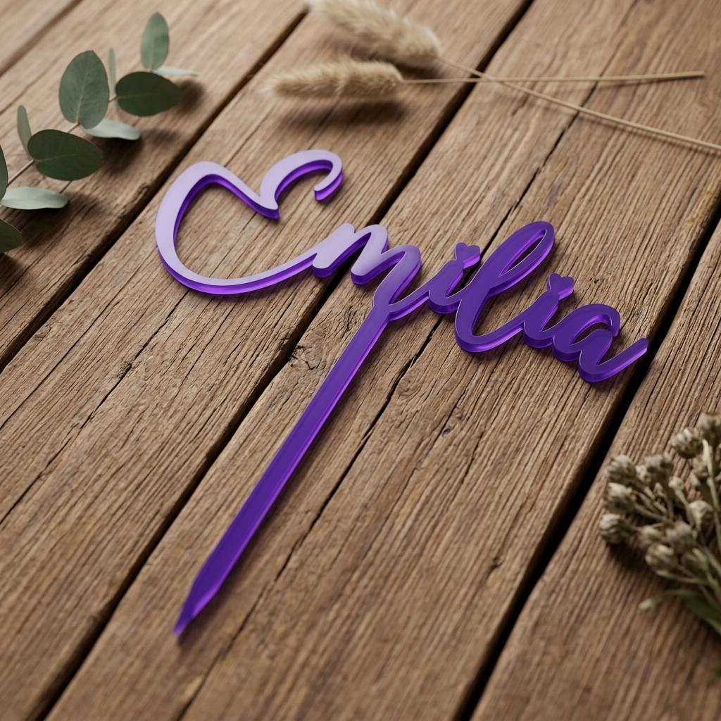 Cake Topper aus Acryl personalisiert | Geburtstag & Hochzeit - LaserArt Germany