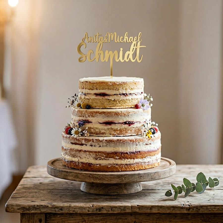 Cake Topper aus Acryl personalisiert | Geburtstag & Hochzeit - LaserArt Germany