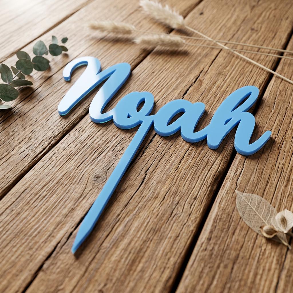 Cake Topper aus Acryl personalisiert – Draufsicht
