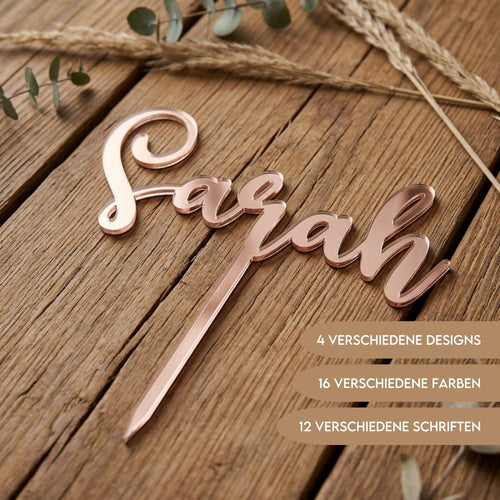 Cake Topper aus Acryl personalisiert | Geburtstag & Hochzeit - LaserArt Germany