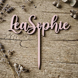 Cake Topper aus Holz personalisiert | Geburtstag & Hochzeit - LaserArt Germany