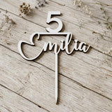 Cake Topper aus Holz personalisiert | Geburtstag & Hochzeit - LaserArt Germany