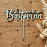 Cake Topper aus Holz personalisiert | Geburtstag & Hochzeit - LaserArt Germany