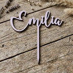 Cake Topper aus Holz personalisiert | Geburtstag & Hochzeit - LaserArt Germany