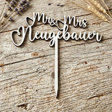 Cake Topper aus Holz personalisiert | Geburtstag & Hochzeit - LaserArt Germany