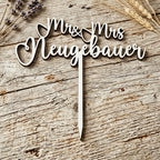 Cake Topper aus Holz personalisiert | Geburtstag & Hochzeit - LaserArt Germany