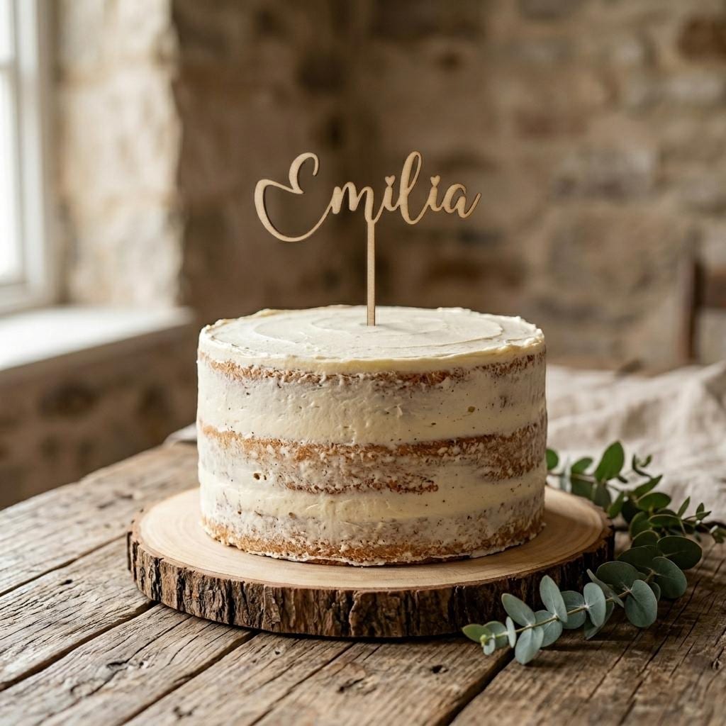 Cake Topper aus Holz personalisiert | Geburtstag & Hochzeit - LaserArt Germany