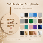 Einzugsgeschenk Koordinaten aus Holz und Acryl | personalisiert - LaserArt Germany