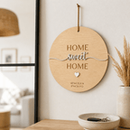Einzugsgeschenk Koordinaten aus Holz und Acryl | personalisiert - LaserArt Germany