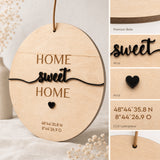 Einzugsgeschenk Koordinaten aus Holz und Acryl | personalisiert - LaserArt Germany
