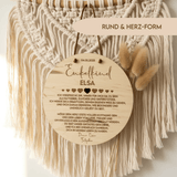 Enkelkind Taufgeschenk aus Holz von Oma Opa - LaserArt Germany