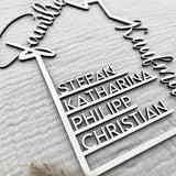 Familie Namensschild | Personalisierbares Geschenk zum Einzug - LaserArt Germany