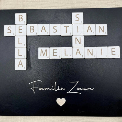 Familien Scrabble | Personalisiertes Geschenk für die Familie - LaserArt Germany