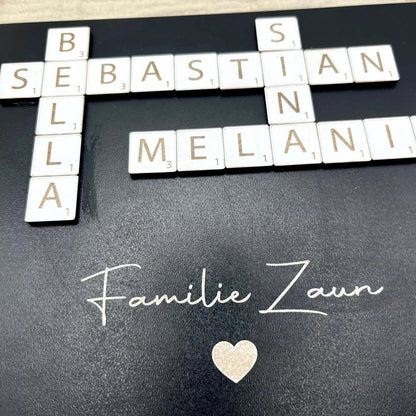 Familien Scrabble | Personalisiertes Geschenk für die Familie - LaserArt Germany